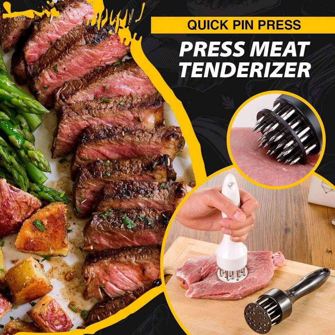 鉂勶Stainless Steel Meat Tenderizer Needle 21 Pin Steak BBQ Kitchen Cooking Tool
