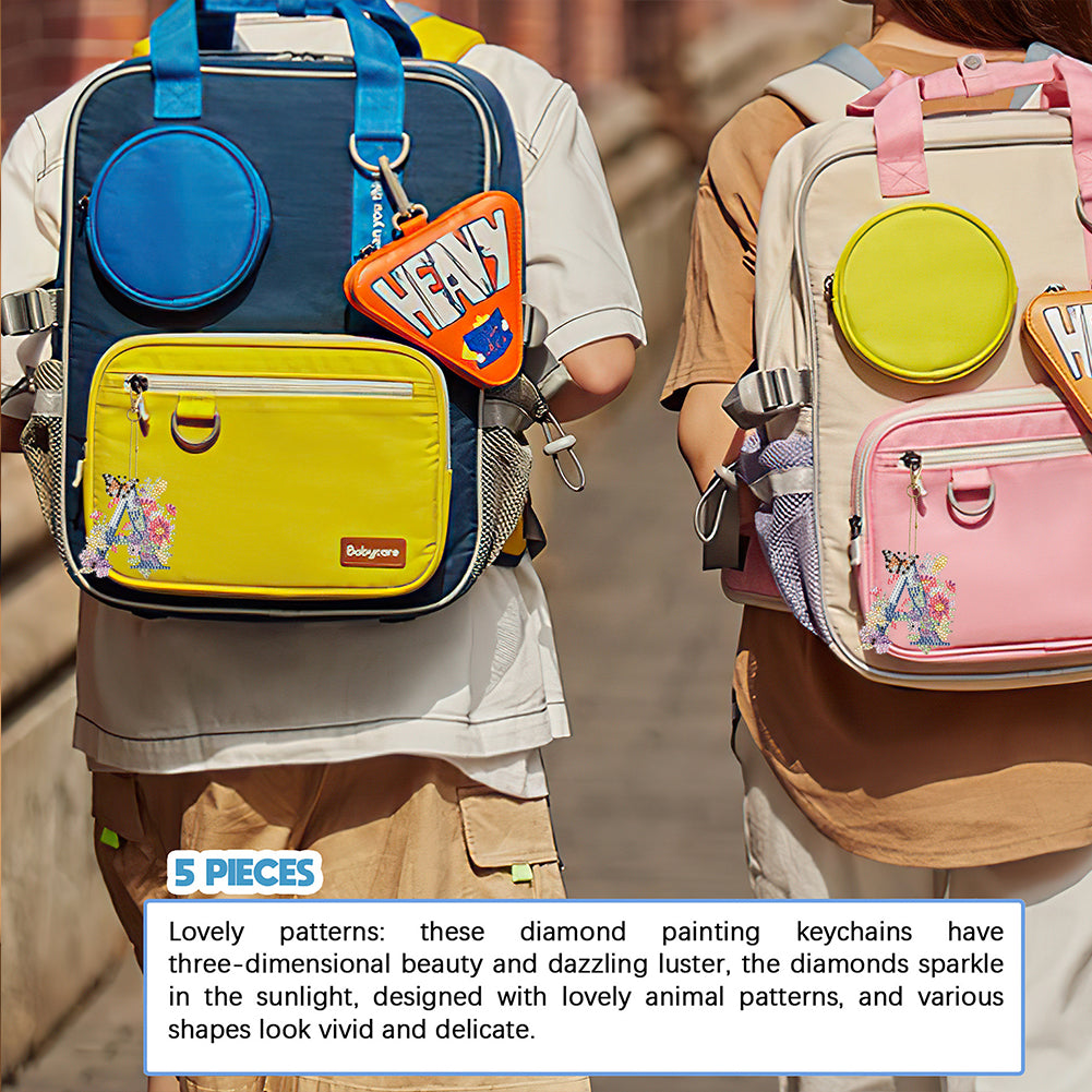 1Pc DIY Diamond Painting Lettter Keychain