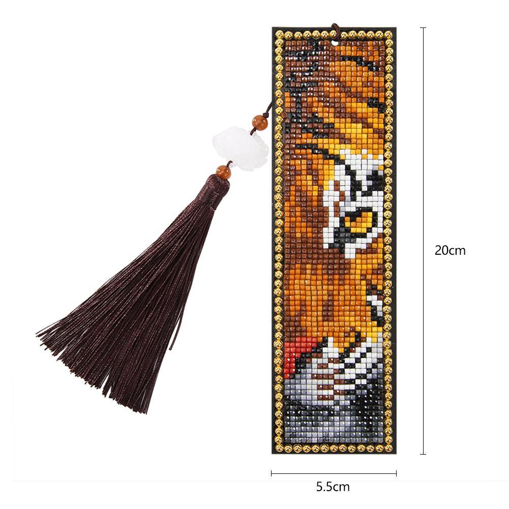 DIY Special Shaped Diamond Painting Leather Bookmark Tassel Book Marks Gift