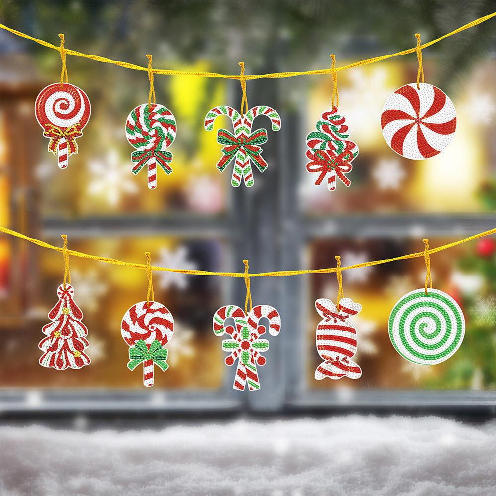 10pcs Diamond Painting Cute Hanging Ornaments for Arts Craft Accessories