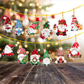 12Pcs Diamond Painting Acrylic Christmas Goblin Hanging Kits for Christmas Tree