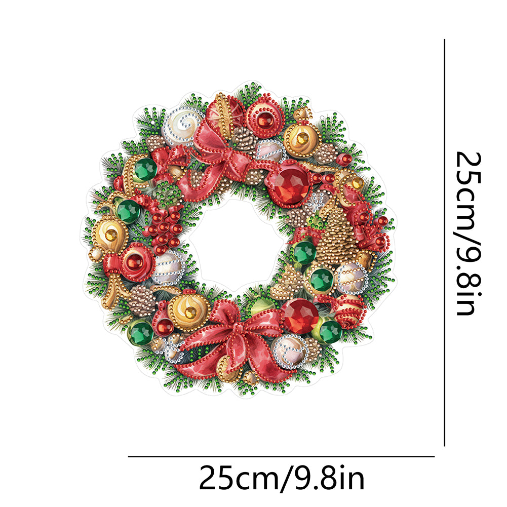 Diamond Painting Christmas Wreath Pendant