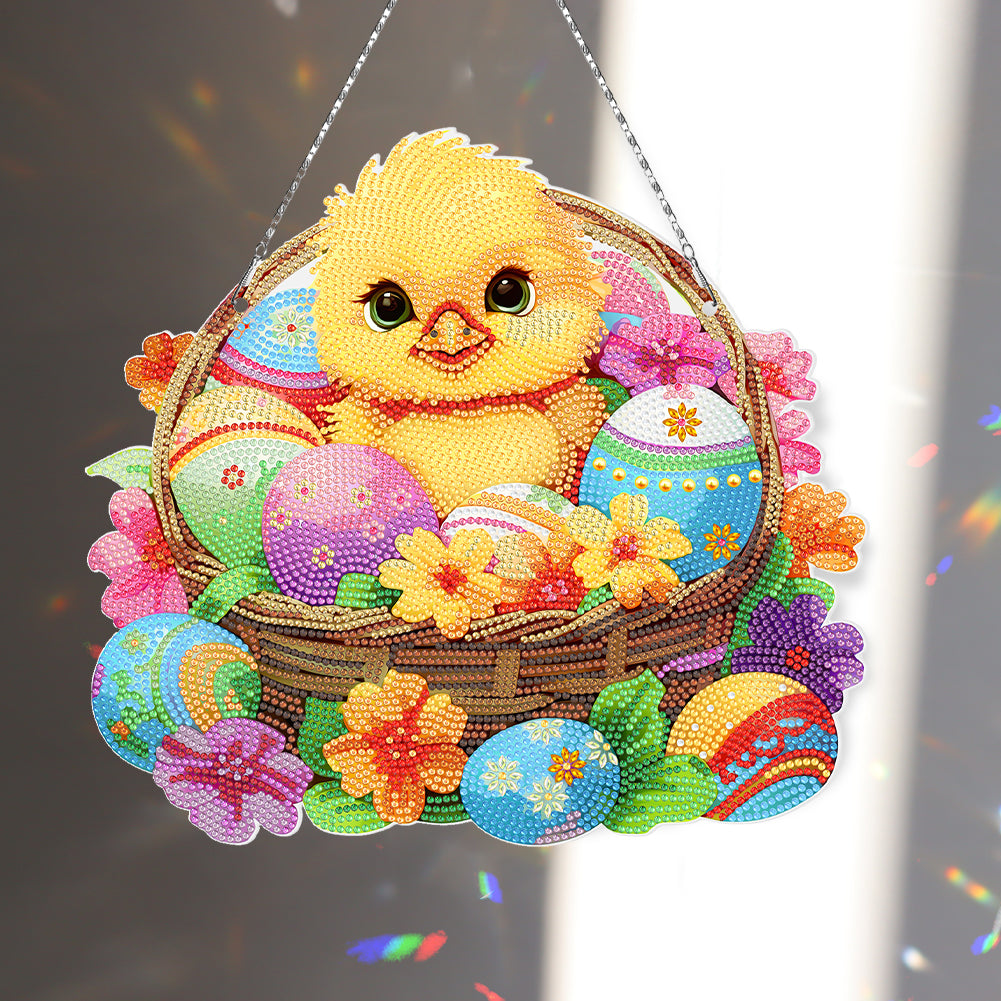 Diamond Painting Acrylic Chicken Hanging Pendant