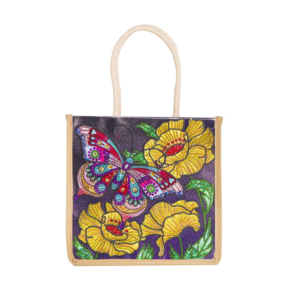 Diamond Painting-DIY Linen Shopping Handbag Tote