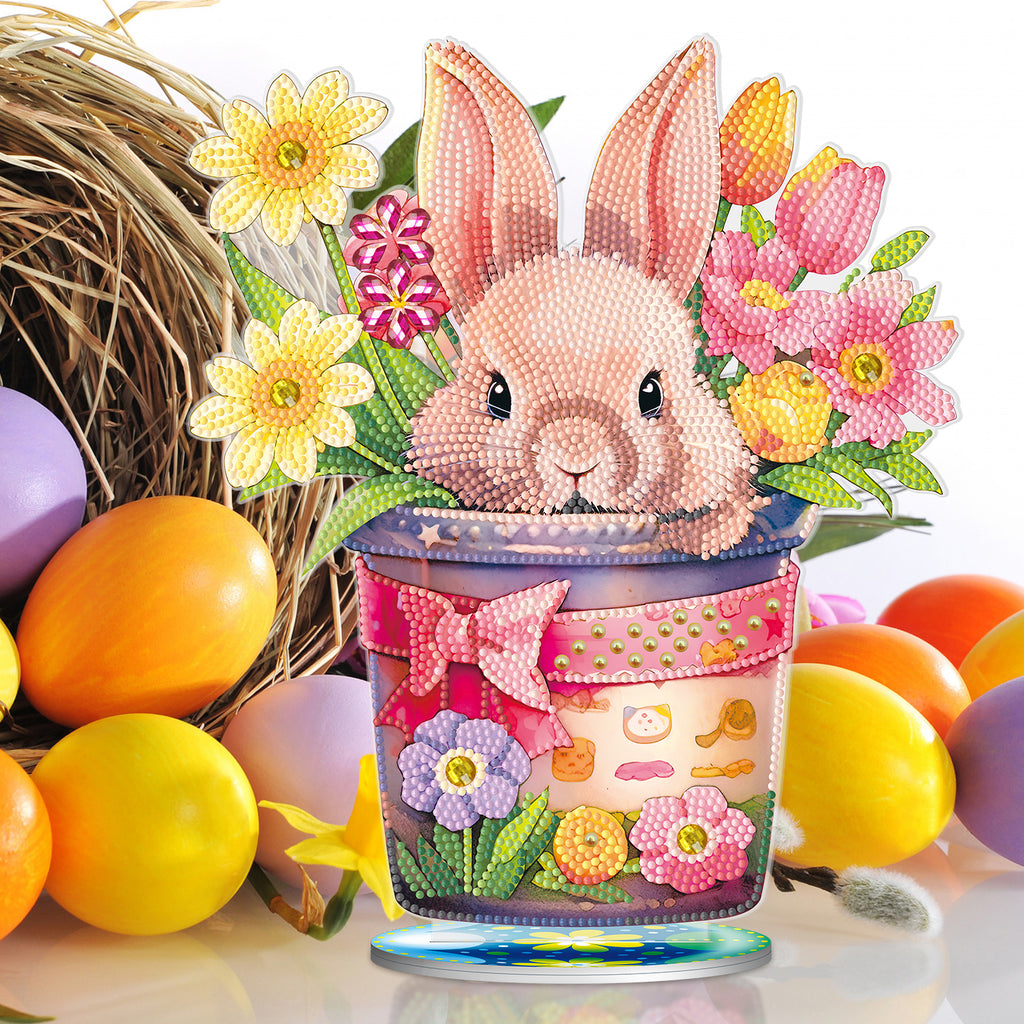 Diamond Painting Acrylic Easter Eggs Rabbit Desktop Ornaments Kit