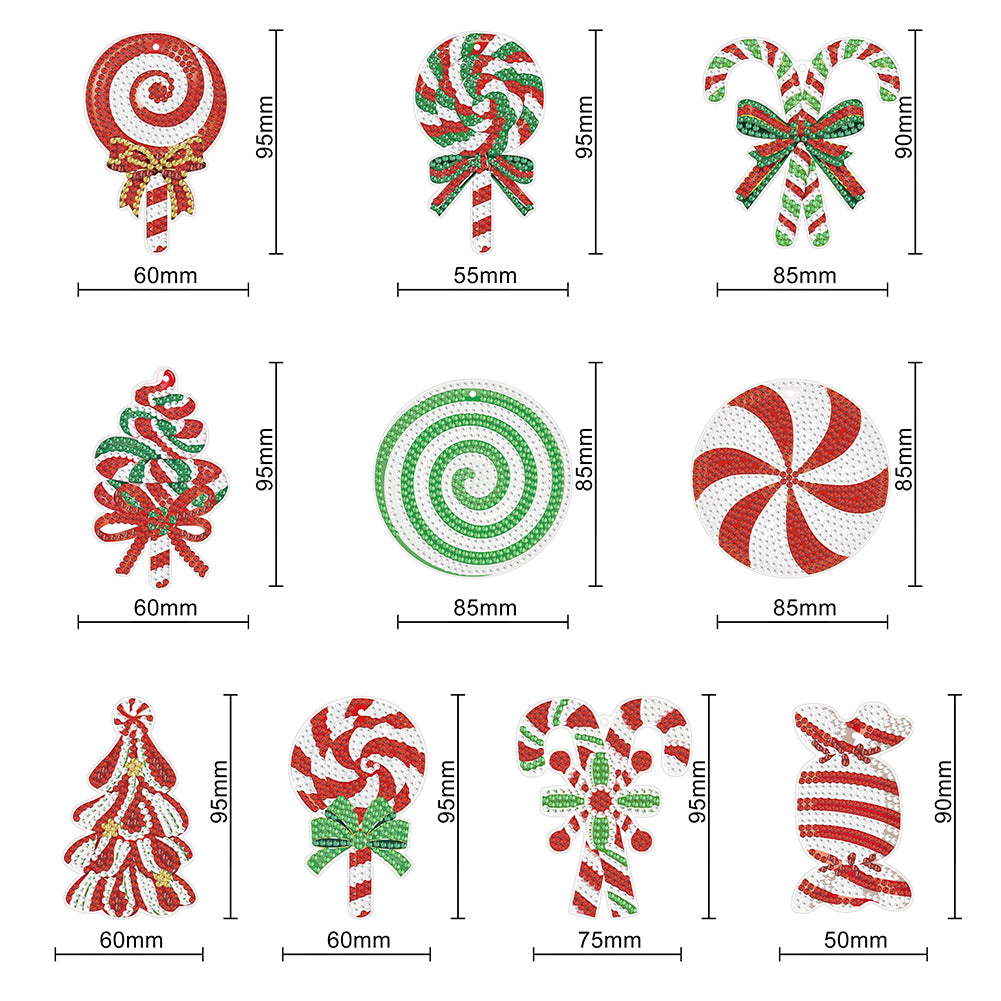 10pcs Diamond Painting Cute Hanging Ornaments for Arts Craft Accessories