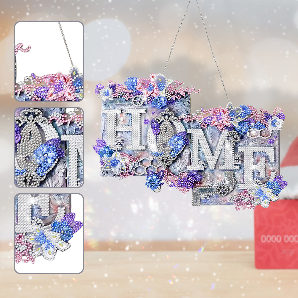 Diamond Painting Acrylic Sweet Home Hanging Pendant