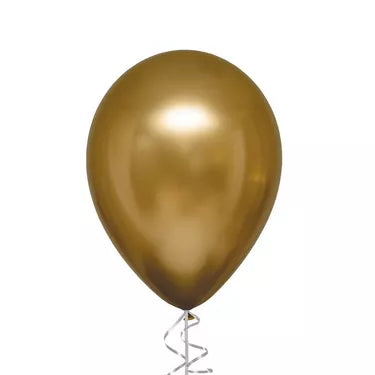 1ct, 12in, Gold Metallic Chrome Satin Luxe Latex Balloon
