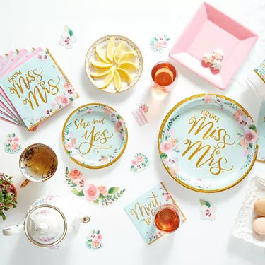 Metallic Mint to Be Floral Dessert Plates 8ct