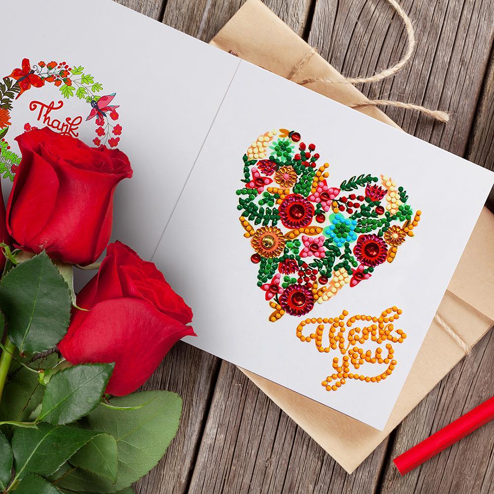 12pcs Diamond Painting Greeting Card Special Shape Embroidery for Birthday