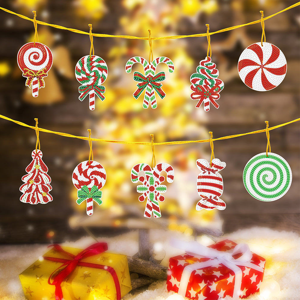 10pcs Diamond Painting Cute Hanging Ornaments for Arts Craft Accessories