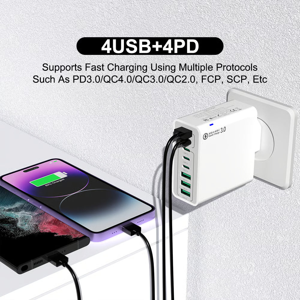 🔥🔥8 in 1 Waterproof Ports USB Fast Charger