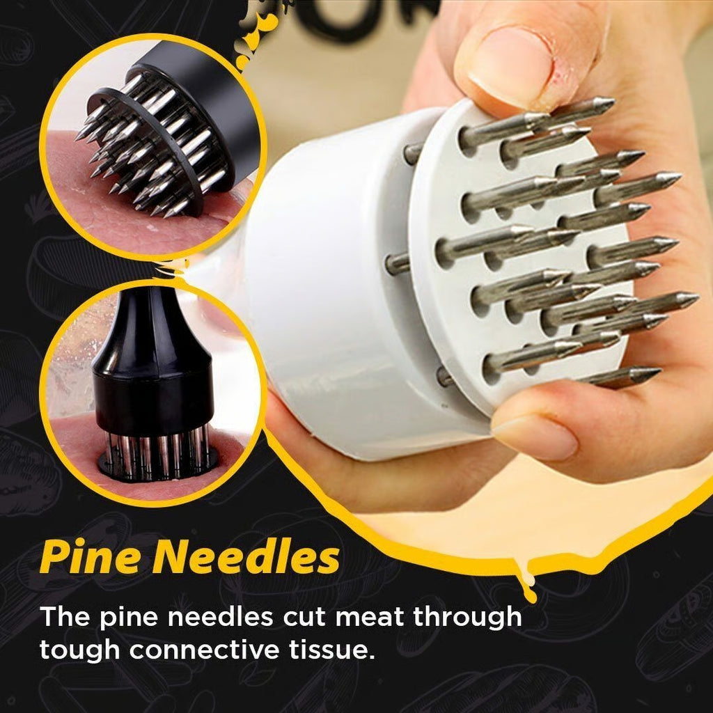 鉂勶Stainless Steel Meat Tenderizer Needle 21 Pin Steak BBQ Kitchen Cooking Tool