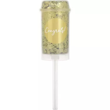 Gold Congrats & Love Confetti Poppers 2ct