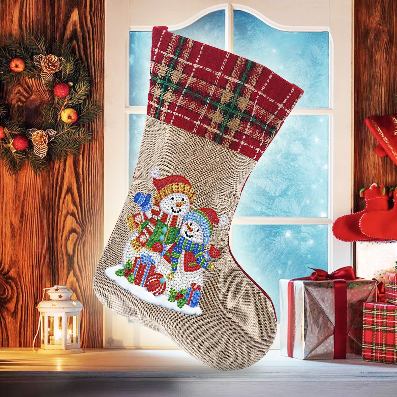 Diamond Painting-DIY Xmas Rhinestone Sock