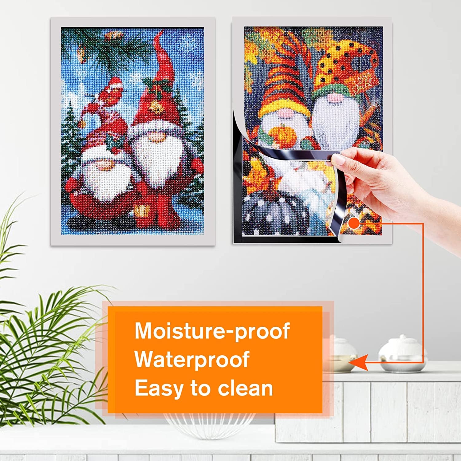 DIY Diamond Painting Magnetic Frame for Poster Photo Self-Adhesive Wall Decor