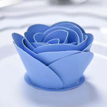 Blue Regency 3D Paper Roses, 8ct