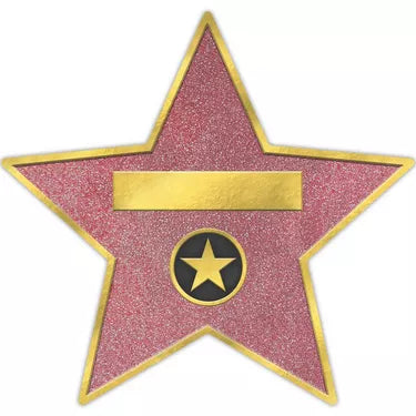 Customizable Hollywood Star Decals, 12in x 11in, 8ct - Awards Night