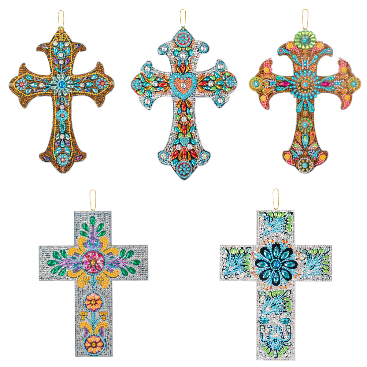 Diamond Painting-DIY Cross Decoration Pendant