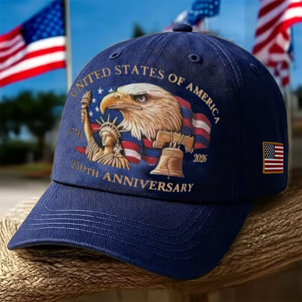 Eagle & Liberty 0)United States 250th Anniversary  Printed Hat