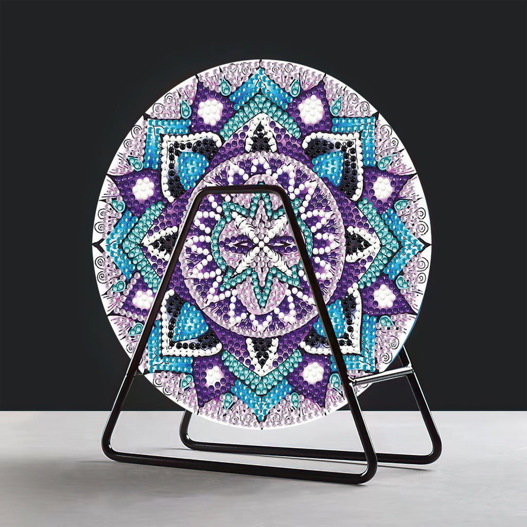 4PCS Diamond Painted Mandala Placemats Insulated Dish Mats Comes with Mats
