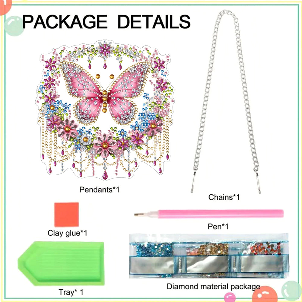 Diamond Painting Acrylic Streamer Butterfly Pendant for Wall Window