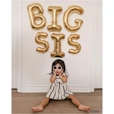 13in Air-Filled White Gold Letter Balloon (A)