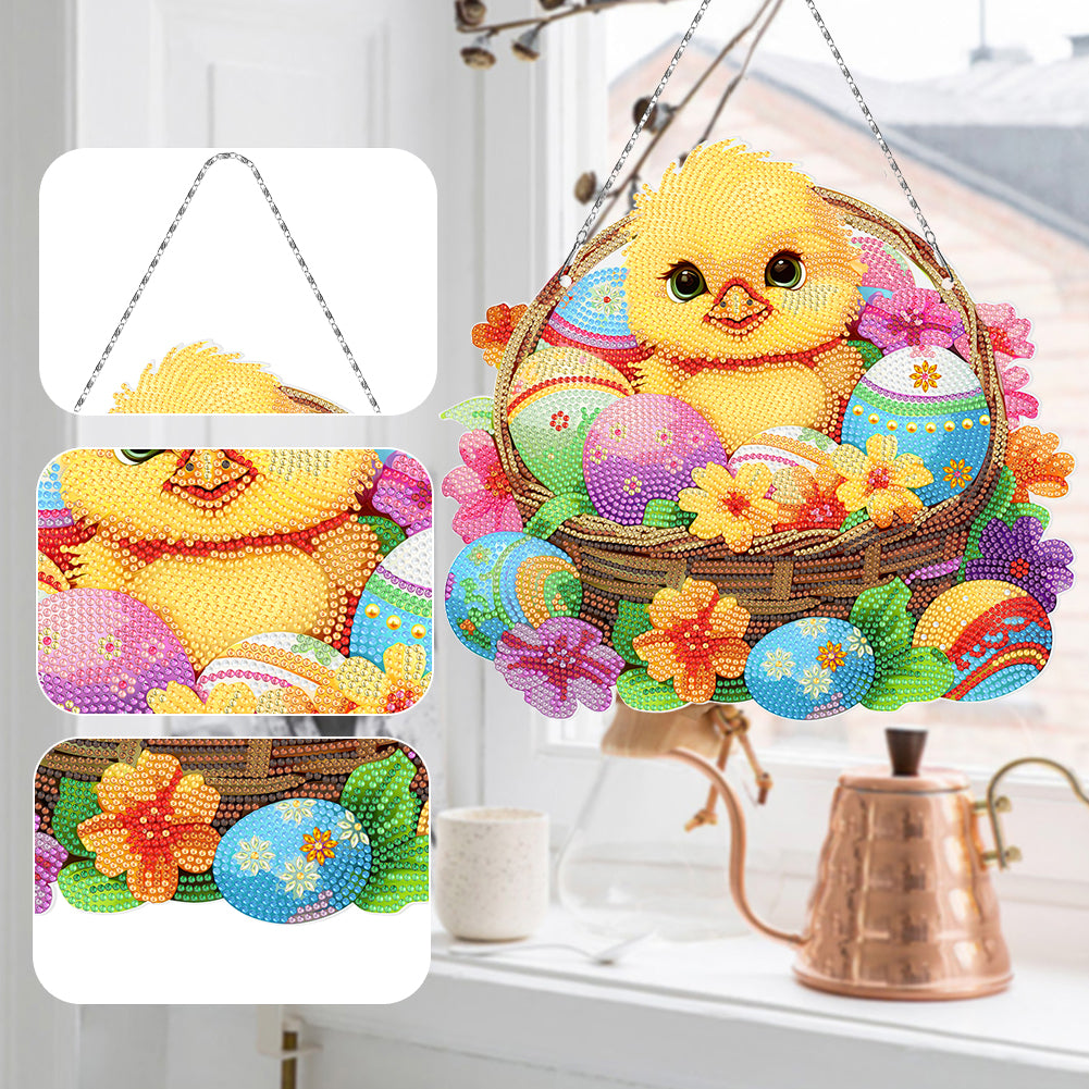 Diamond Painting Acrylic Chicken Hanging Pendant