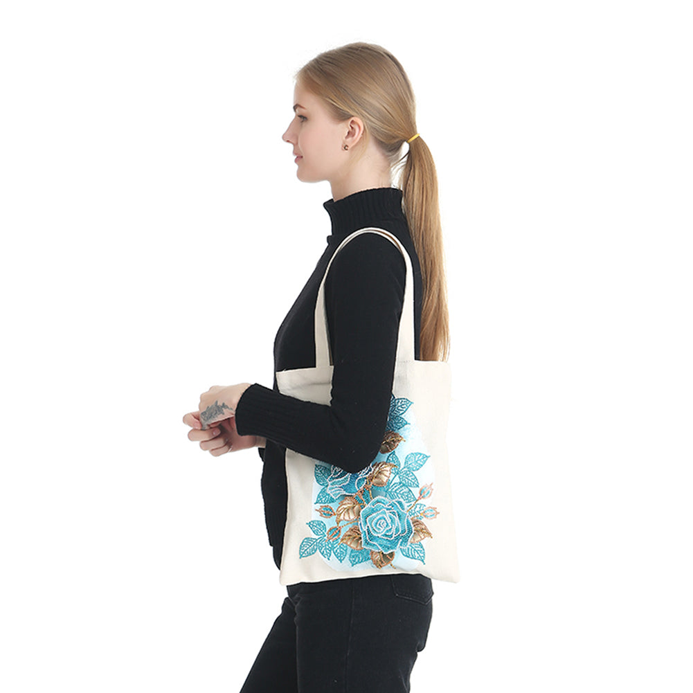 Diamond Painting Eco-Friendly Bag-DIY Crystal Rhinestone Flower