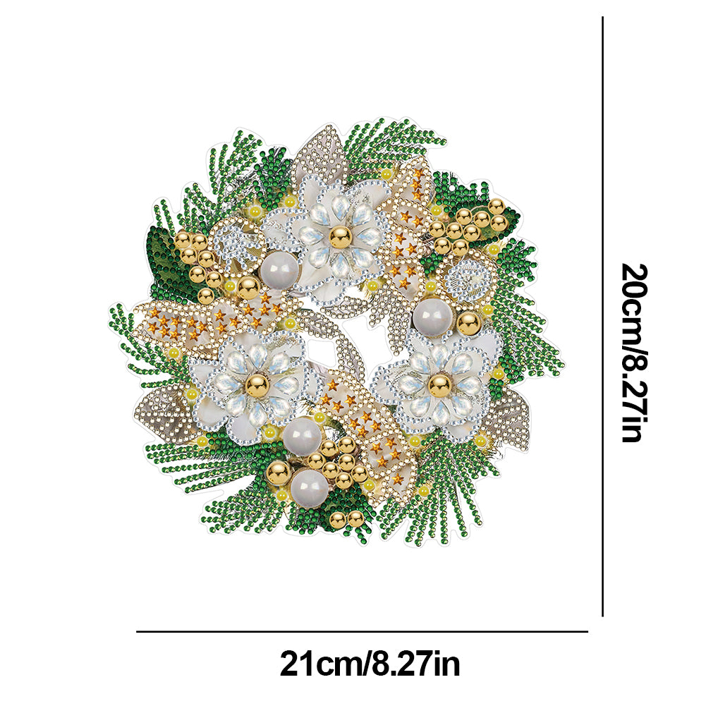 Diamond Painting Christmas Wreath Pendant