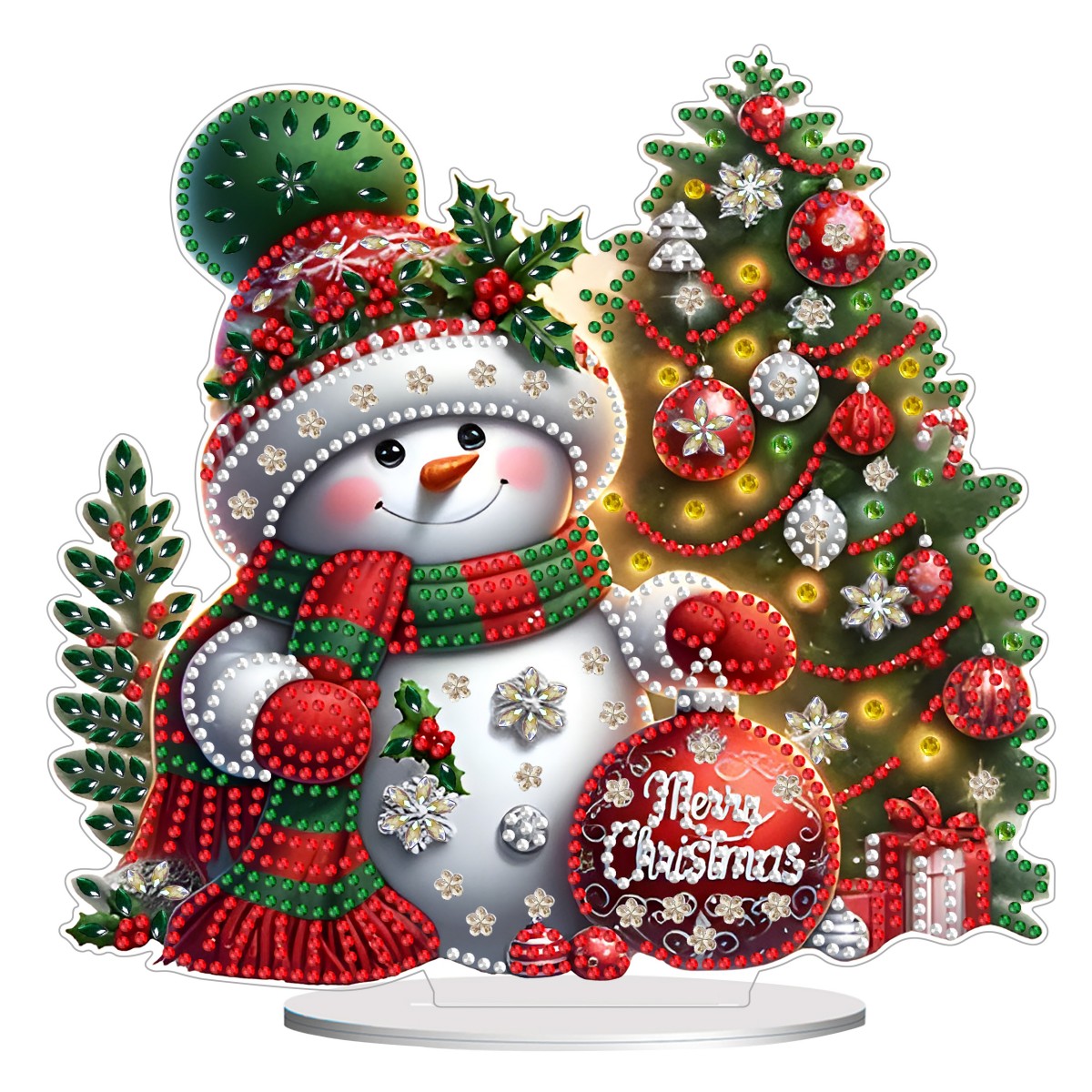 Diamond Painting Acrylic Christmas Atmosphere Snowman Desktop Kit Tabletop Decor