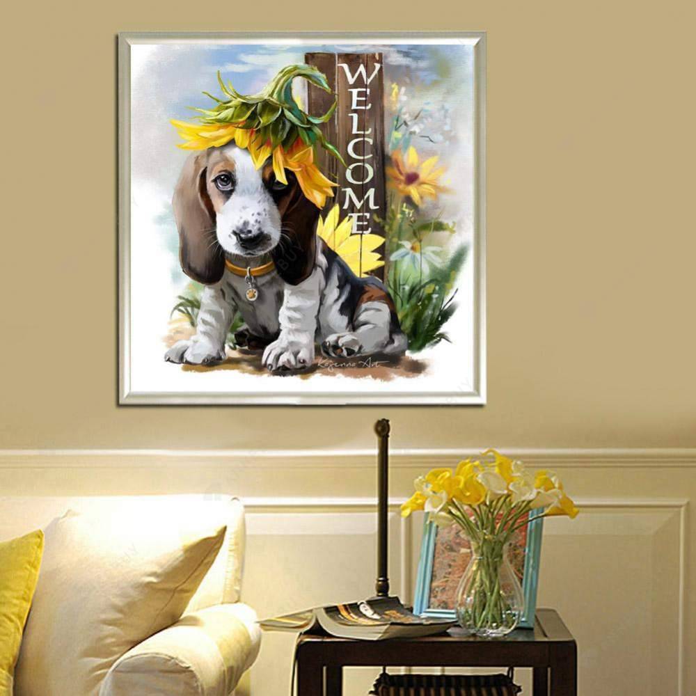 Diamond Painting-Partial Round Drill Cute Dog