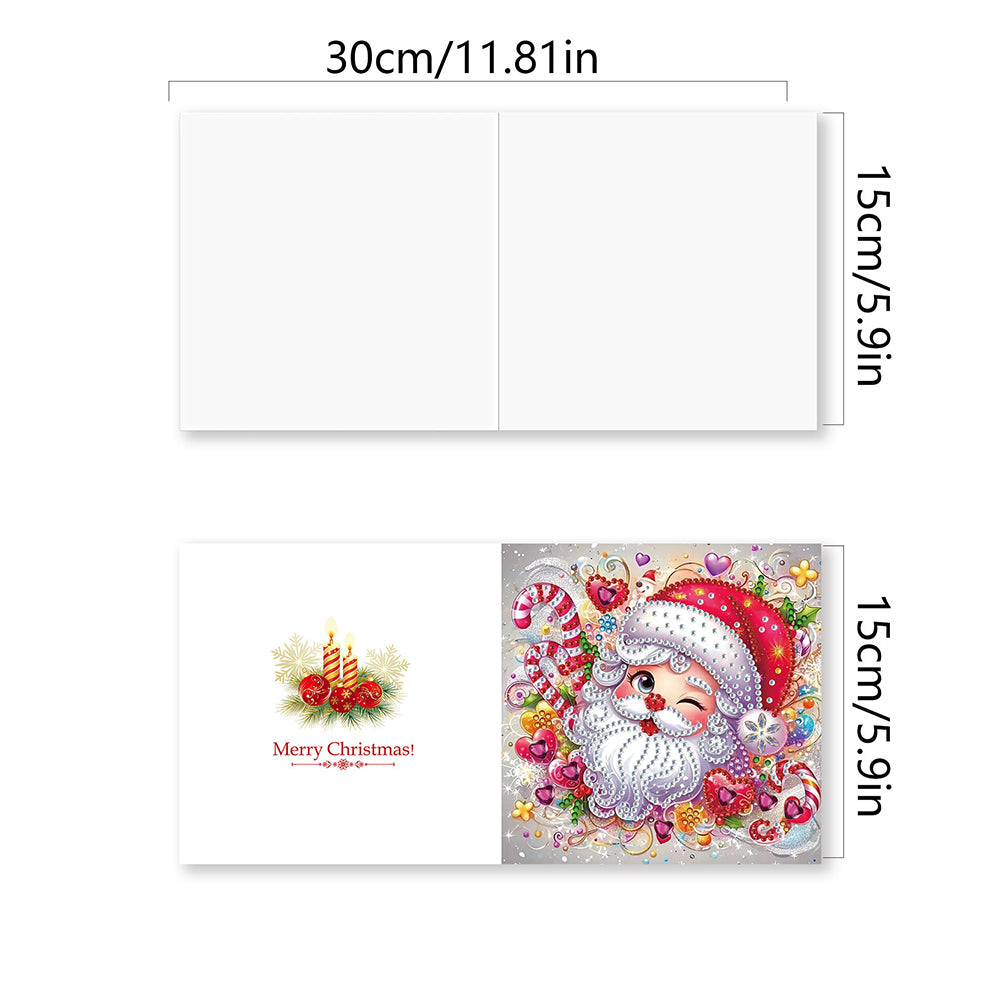 12Pcs Diamond Painting Christmas Greeting Cards Christmas Cards