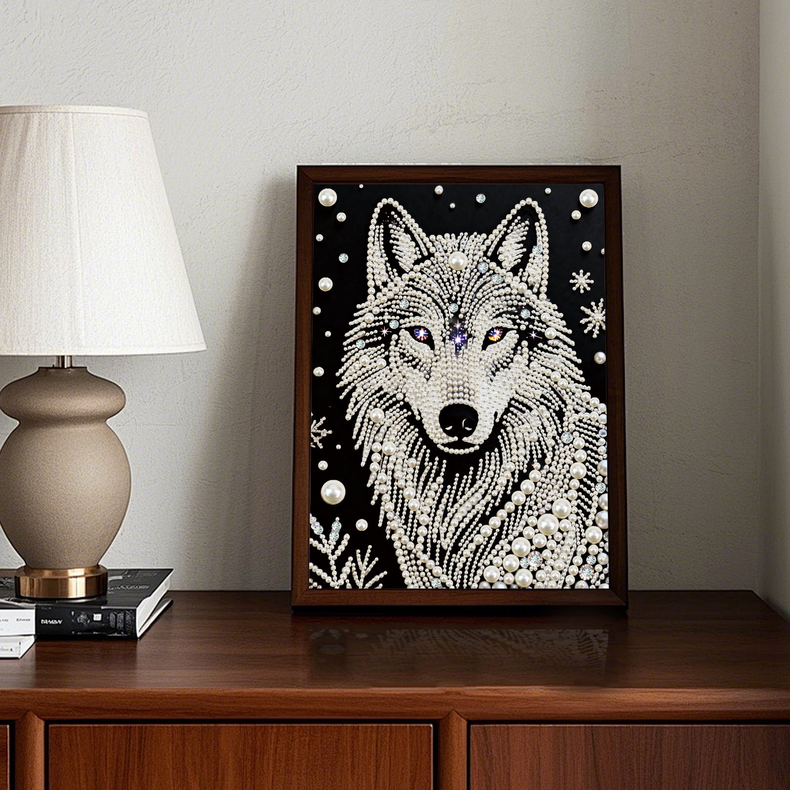 Diamond Painting-DIY Special Shaped Drill Pearl Painting Wolf(30x40cm)