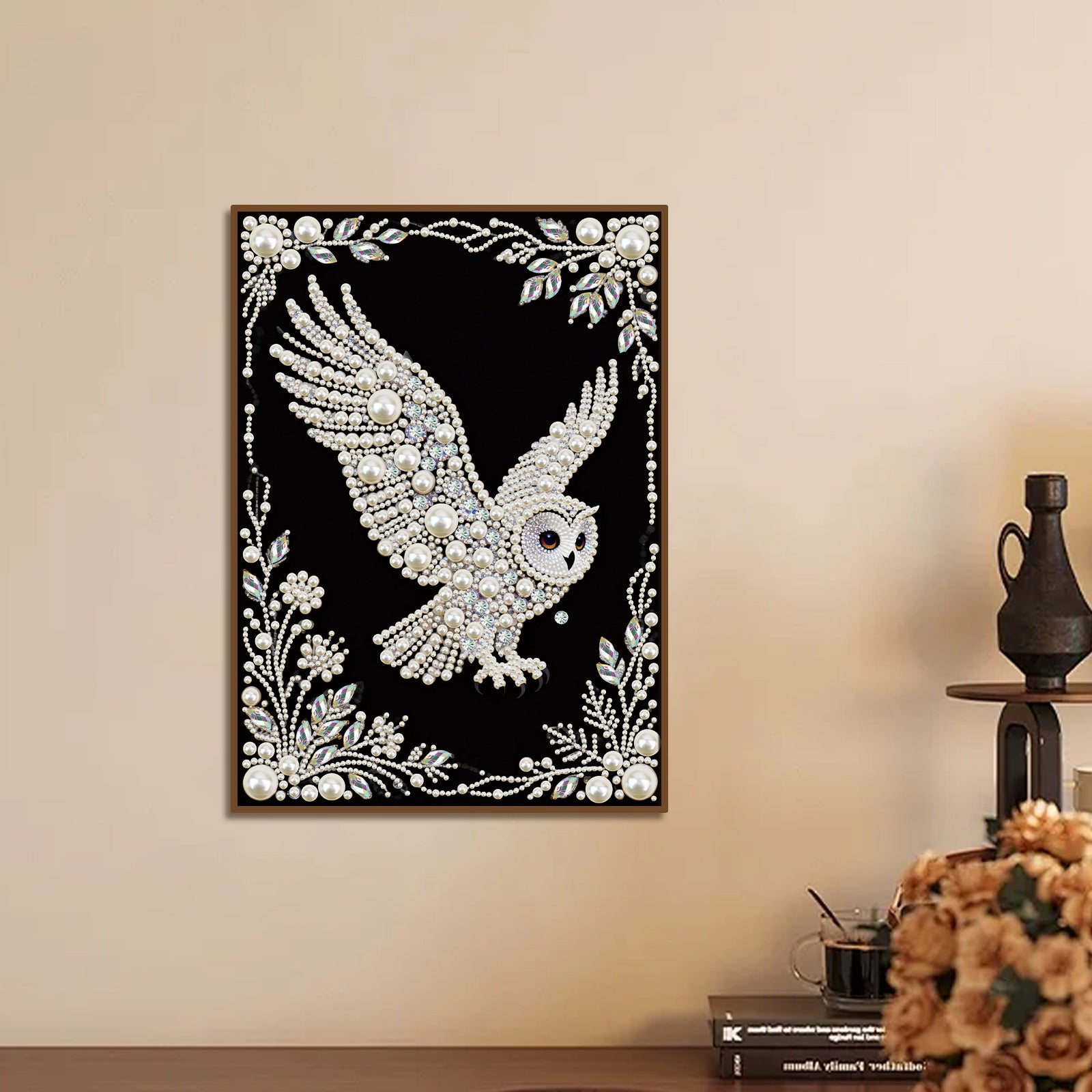 Diamond Painting-DIY Special Shaped Drill Pearl Painting Owl(30x40cm)