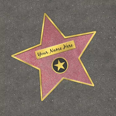 Customizable Hollywood Star Decals, 12in x 11in, 8ct - Awards Night