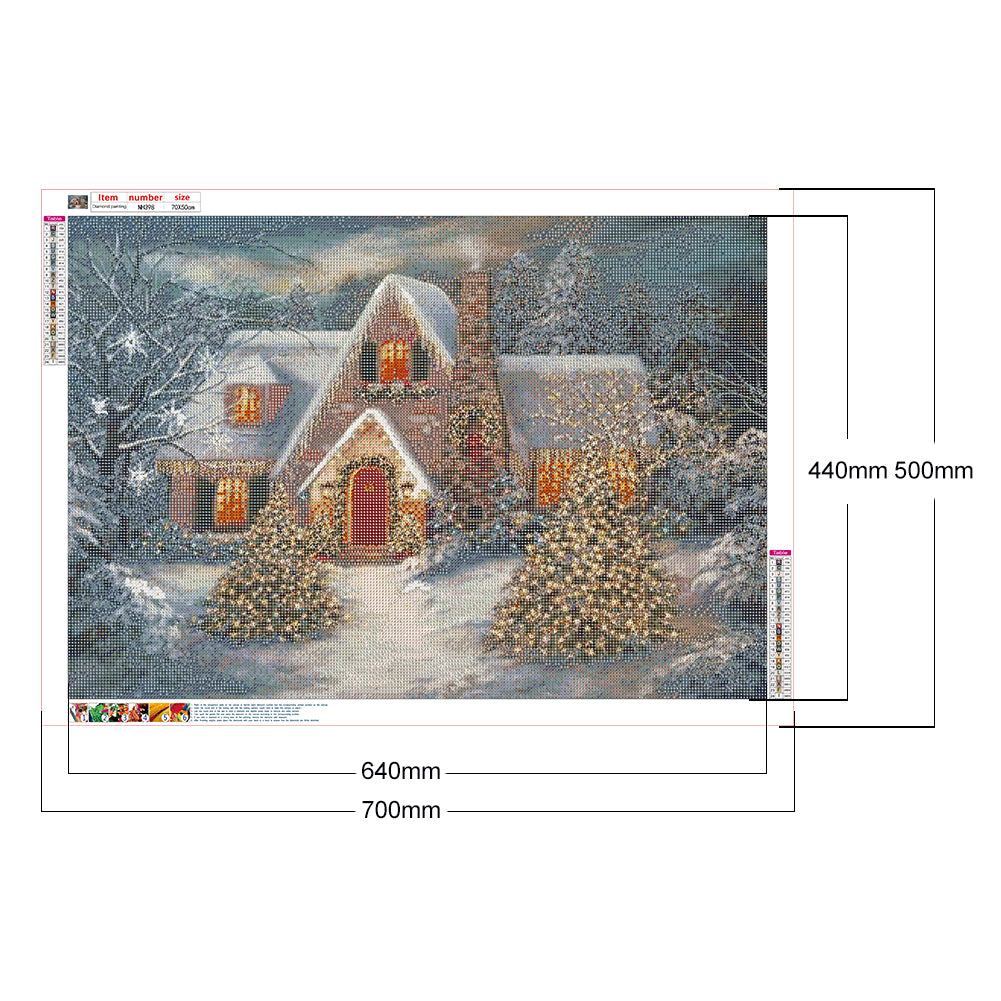 Diamond Painting-DIY Full Round Drill House(70*50cm)