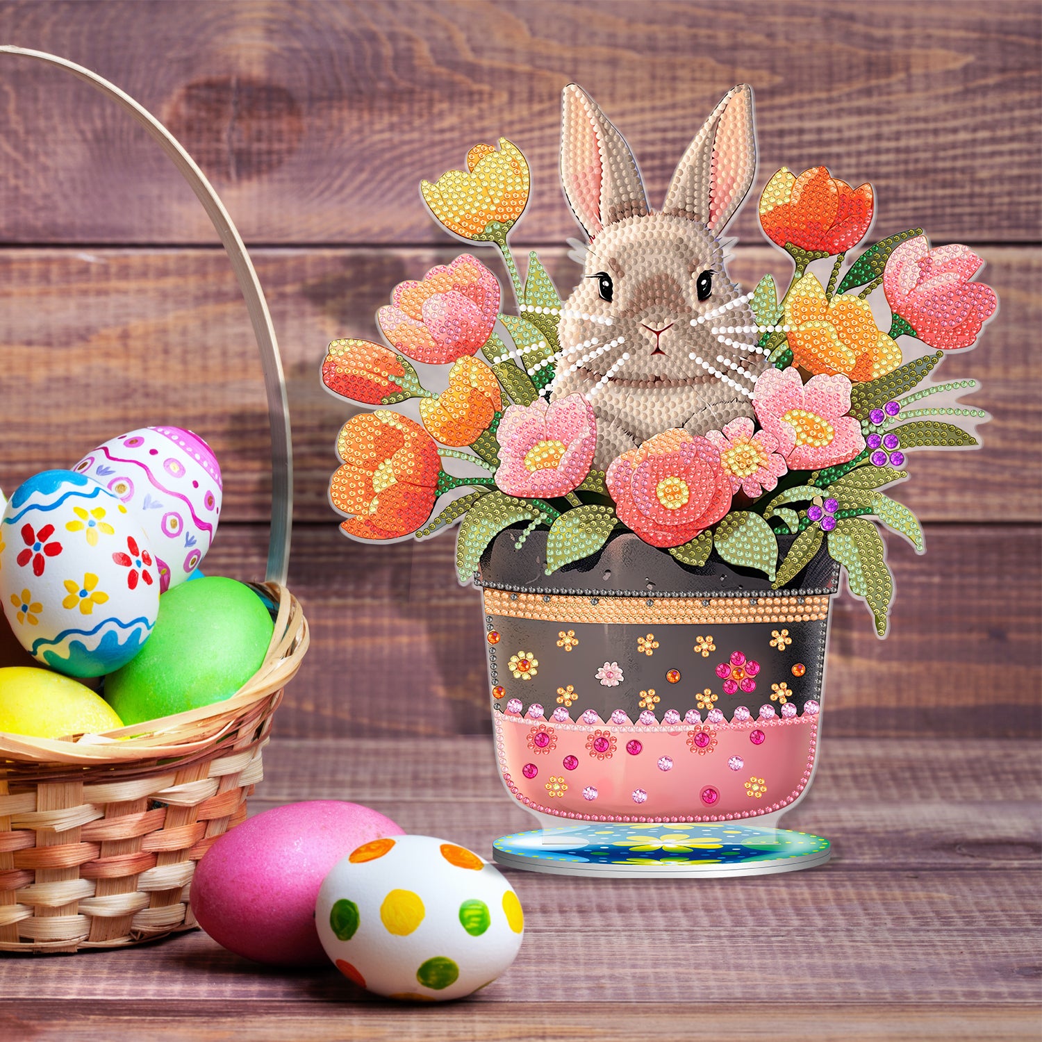 Diamond Painting Acrylic Easter Eggs Rabbit Desktop Ornaments Kit
