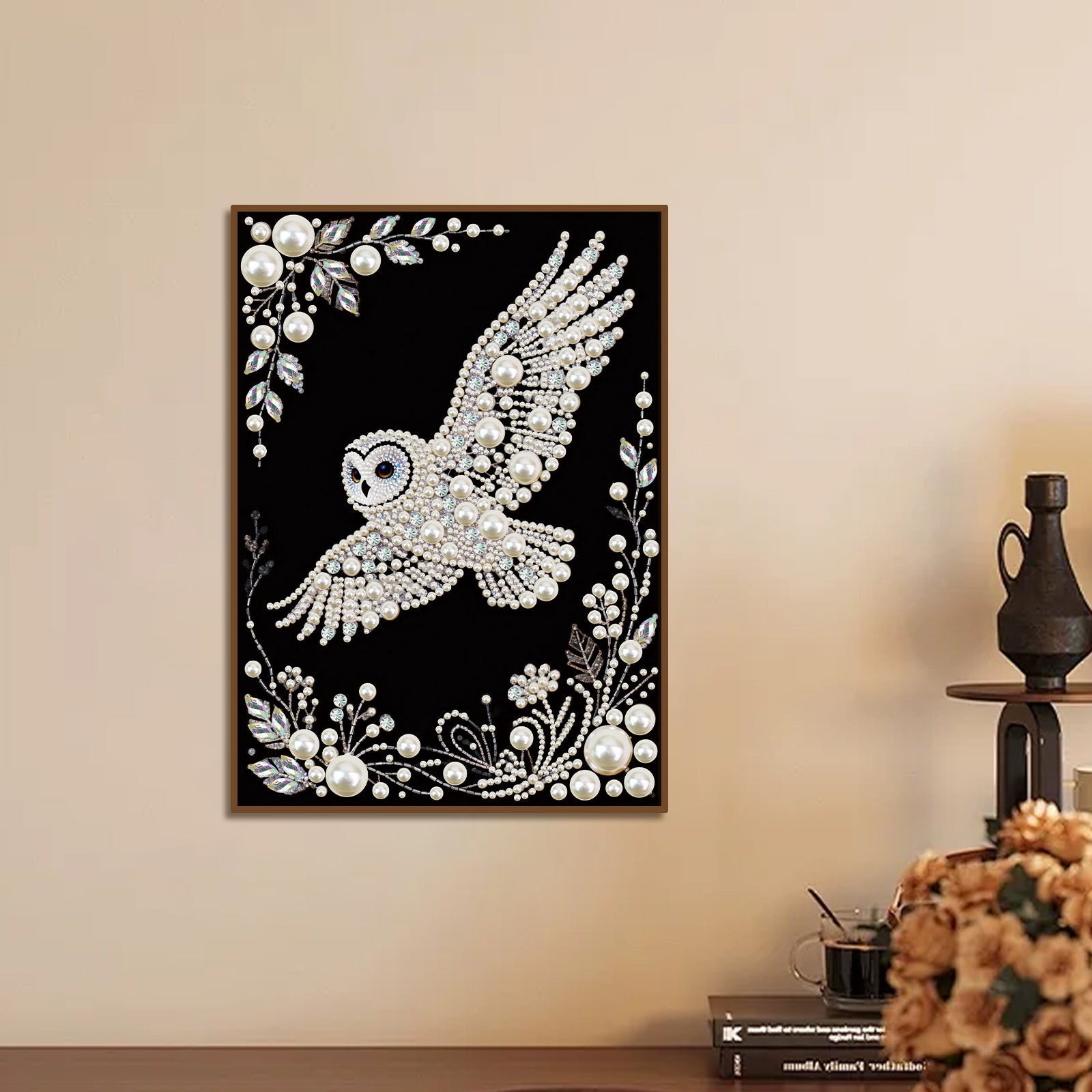Diamond Painting-DIY Special Shaped Drill Pearl Painting Owl(30x40cm)