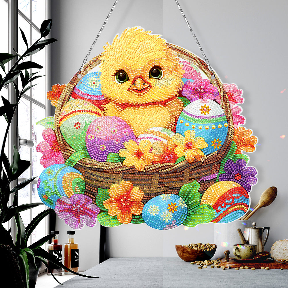 Diamond Painting Acrylic Chicken Hanging Pendant