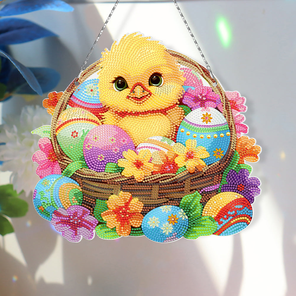 Diamond Painting Acrylic Chicken Hanging Pendant