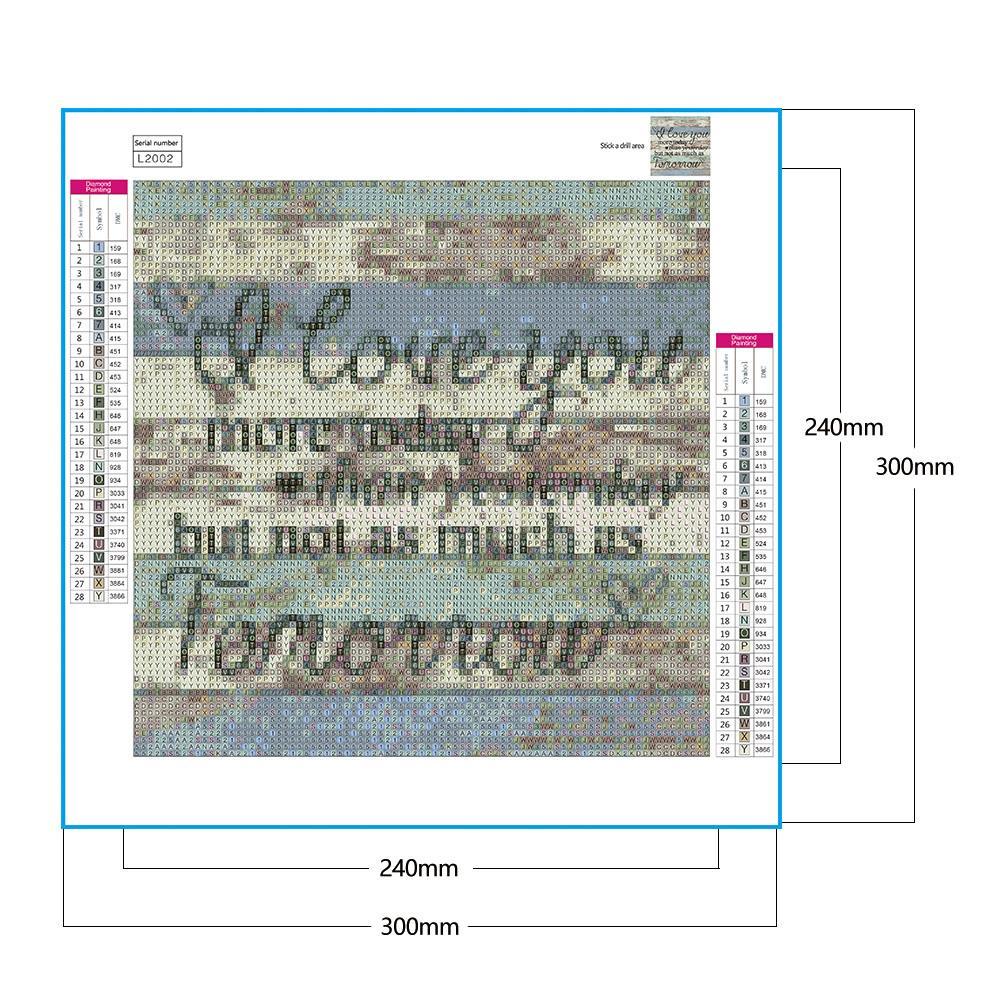 Diamond Painting-5D Full Round Drill Love Saying