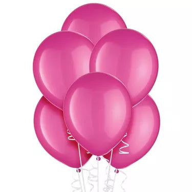 15ct, 12in, Bright Pink Latex Balloons