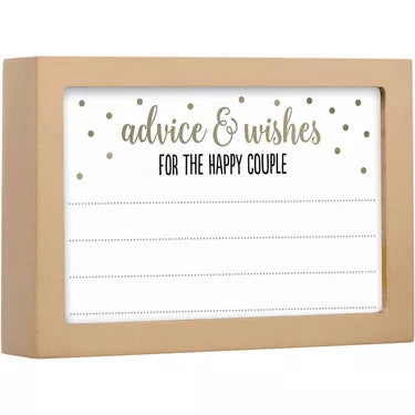 Advice & Wishes Wedding Guest Keepsake Frame, 6.5in x 4.5in