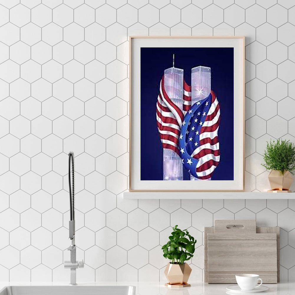 Diamond Painting-DIY Full Round Drill Flag