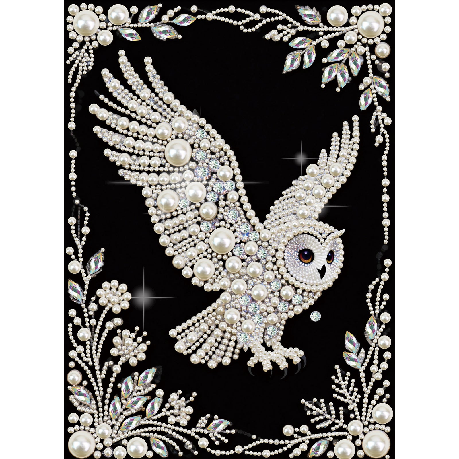 Diamond Painting-DIY Special Shaped Drill Pearl Painting Owl(30x40cm)