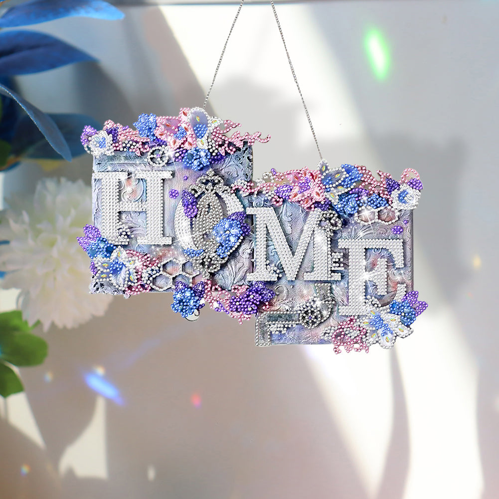 Diamond Painting Acrylic Sweet Home Hanging Pendant