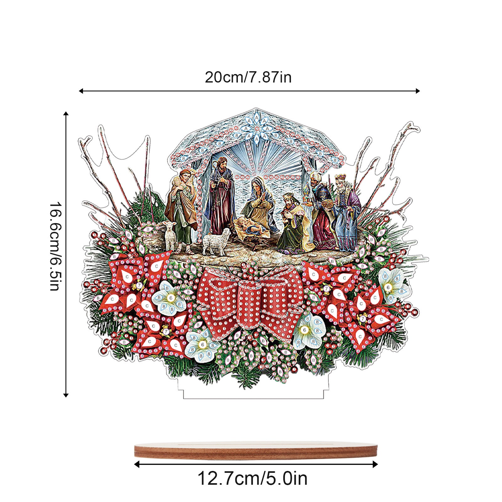 Diamond Painting Wooden Christmas Atmosphere Desktop Decor Ornaments For Christmas Gifts