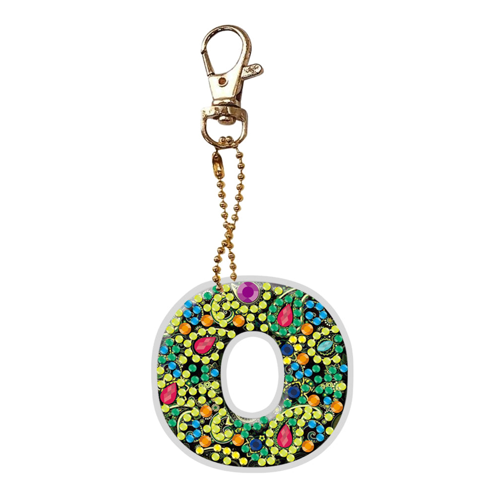 1Pc DIY Diamond Painting Lettter Keychain