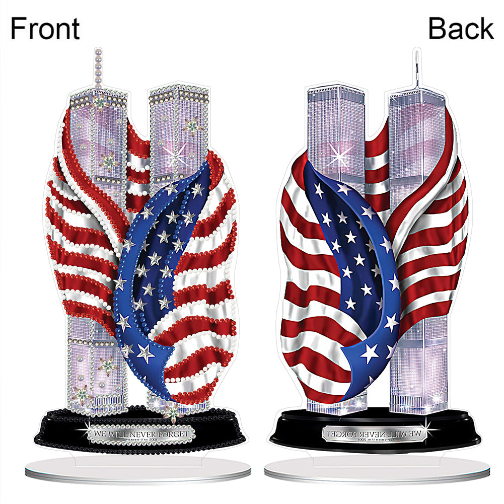 Diamond Painting PVC America Twin Towers Tabletop Ornaments Kit
